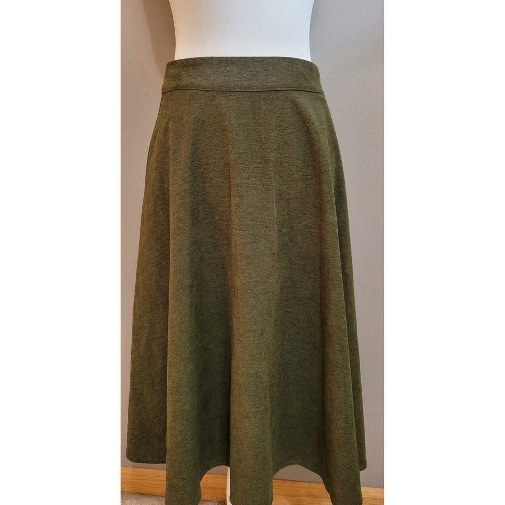 Banned Retro Green A-line Midi Skirt